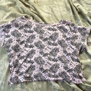 Aeropostale Pineapple Cropped Tee